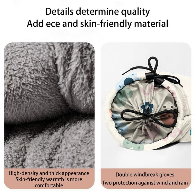 Мотоциклетные перчатки для руля Зимние велосипедные перчатки Зимние водонепроницаемые перчатки Ветрозащитные перчатки для руля снегохода для мужчин Холод