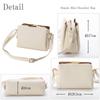 Crossmarberry Mini Shoulder Bag with Multiple Storage Perfect for Office and Going for Women and Ivory Zipper, Pockets, Casual, Simple, Stylish, Cute,