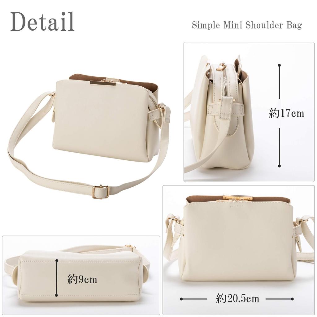 Crossmarberry Mini Shoulder Bag with Multiple Storage Perfect for Office and Going for Women and Ivory Zipper, Pockets, Casual, Simple, Stylish, Cute,