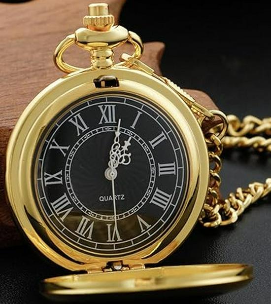 Карманные часы из вольфрамовой стали в антикварном стиле с арабскими цифрами, полированный откидной дизайн, доступны в 4 цветах