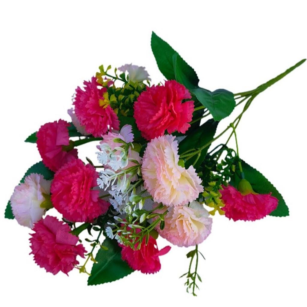Artificial Silk Carnation Flower Branch for Home