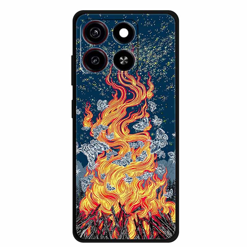 For ZTE Blade A35 A55 Case Phone Cover Shockproof TPU Soft Silicone Fundas Painted For ZTE Blade A35 Z2453 Global Bumper Shell