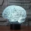 Creative 3D Brain Night Light 16 Colors Changing USB Power Remote Control Touch Switch Decor Lamp Optical Illusion Lamp LED Table Desk Lamp