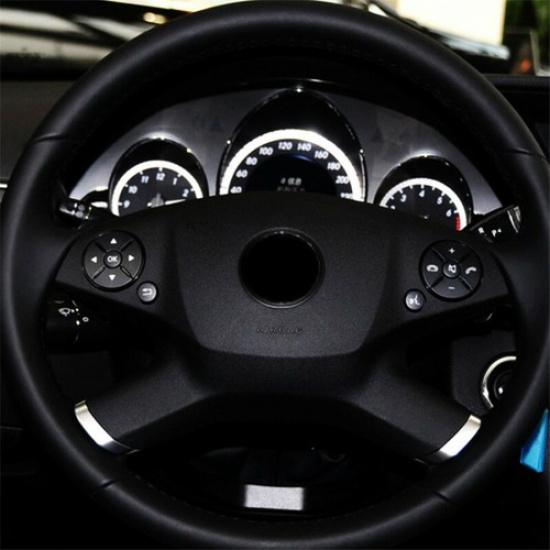 1 Set Black Car Steering Wheel Button Sticker For Benz C W204 E W212 GLK X204