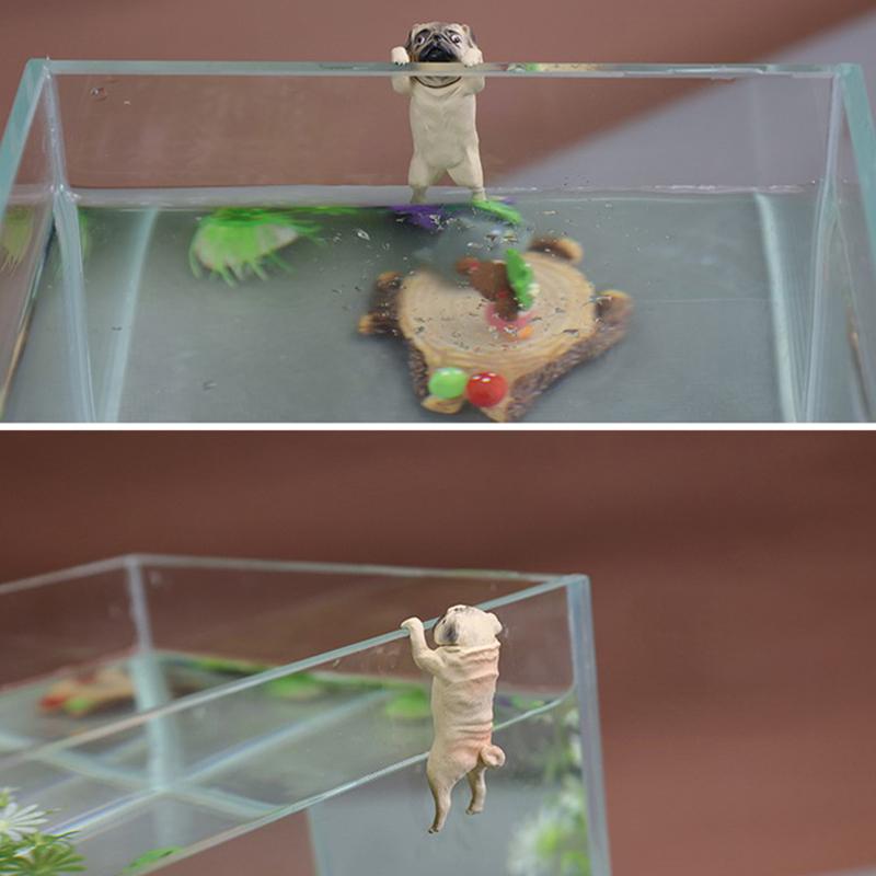 Креативные украшения для собак для аквариума, ПВХ, каваи, мультяшная подвеска для собак, восхождение
