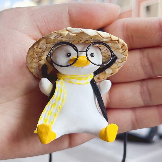 Качающаяся утка, подвесное украшение для автомобиля, домашний офис, зеркало заднего вида автомобиля, мультяшная утка, подвесное украшение в виде животного, подарок на день рождения, Рождество