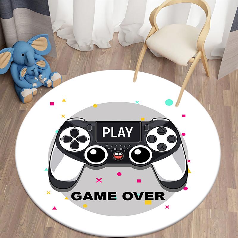 Детский ковер для мальчиков и девочек, коврик для ванной, гостиной, домашнего декора, ковер, игровой круглый ковер, игровой контроллер, детский игровой ковер