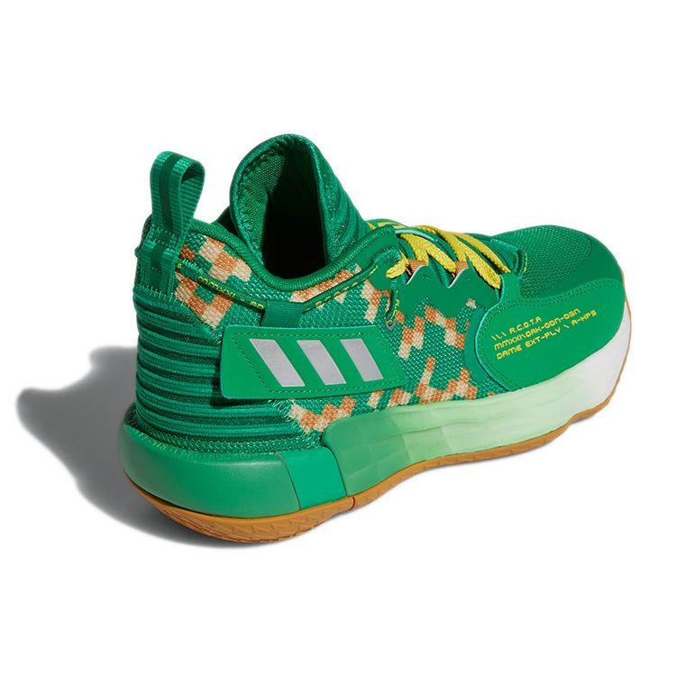 adidas Кроссовки мужские Dame 7 EXTPLY Team зеленые серебристо-металлик Mesa H69011