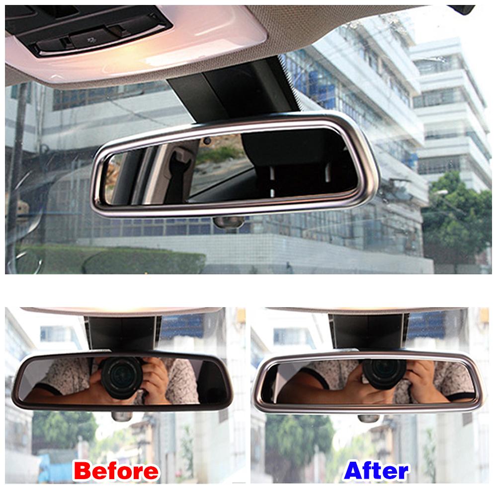 Для Mercedes Benz C GLC GLE GLS M Class W205 X253 W166, рамка внутреннего зеркала автомобиля, кольцевая крышка, отделка, матовое серебро, украшение