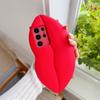 3D Hot Red Lips Bold Girly Mobile Phone Case for iPhone 17 Pro Max 16 15 14 13 Pro Soft Silicone Cartoon Funny Protective Cover