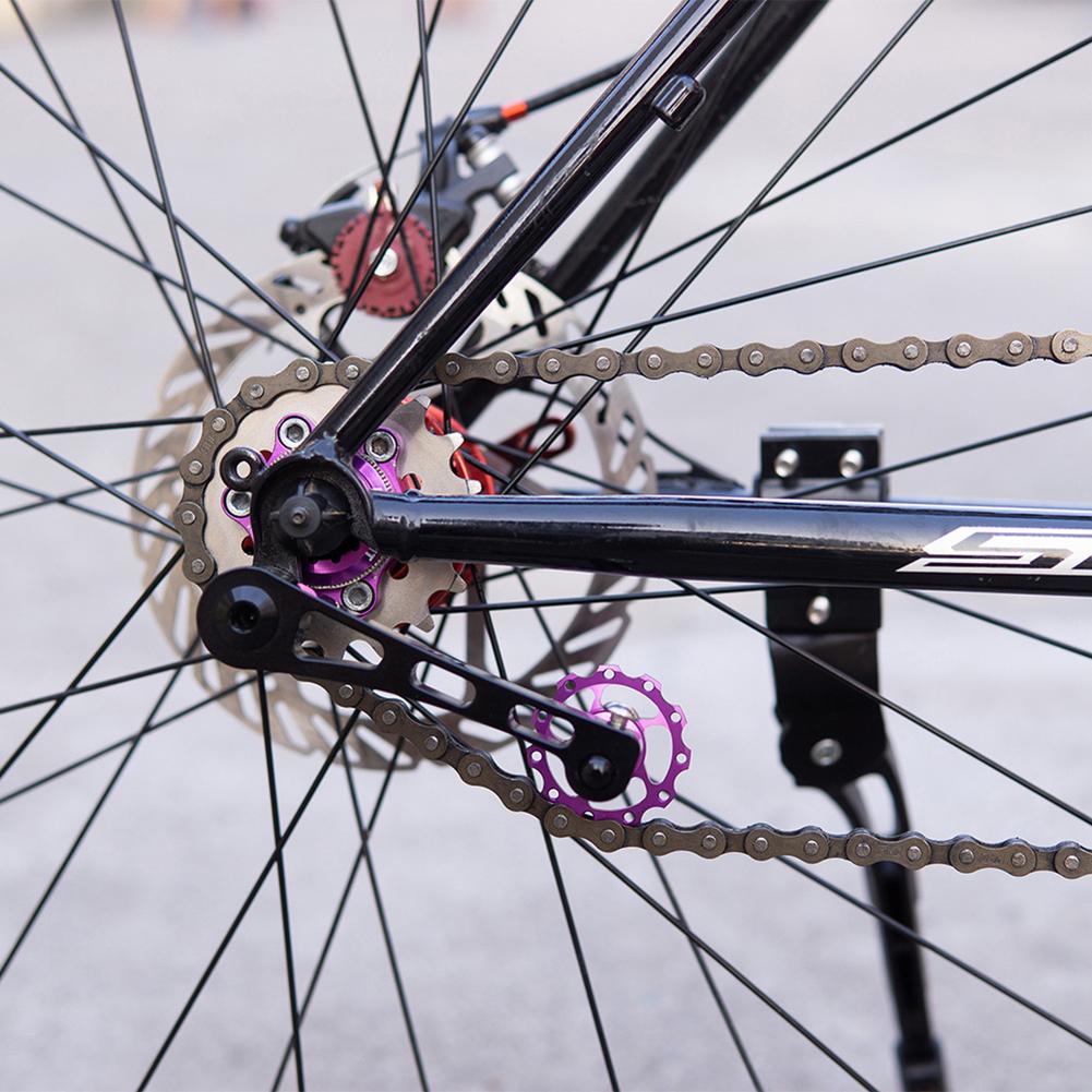 Алюминиевый сплав MTB Односкоростной Переключатель Натяжитель Цепи Велосипед 1 Скорость Переключатель Проверка Цепи Направляющая для MTB Шоссейного Гонки Велосипеда