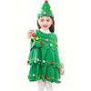 Рождественская девочка Костюм платья Рождественской елки Детское косплей-платье Подарок для рождественской вечеринки Выступление Кроссдрессинг Бал-маскарадное платье