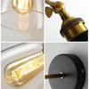 Clear Amber Oval Glass Shade Wall Lamps LED Lights for Home Living Room Decoration Bedroom Fixtures Retro Industrial Luminaire
