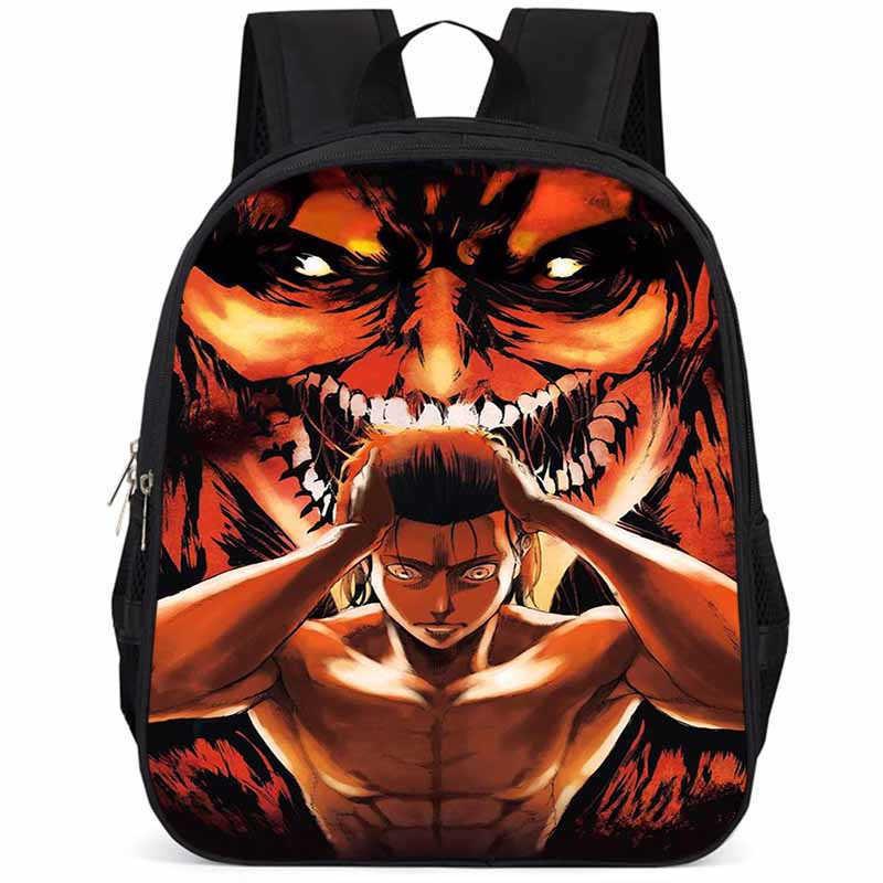 Школьный рюкзак Attack On Titan, 15 дюймов, большая вместимость, легкий, из Оксфордской ткани