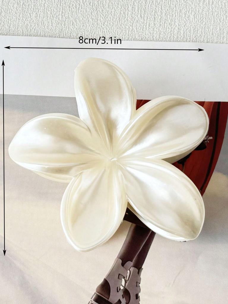 2 Pcs Fashion Simple Shiny Egg Flower Hair Claws For Women Girls Party Hair Accessories