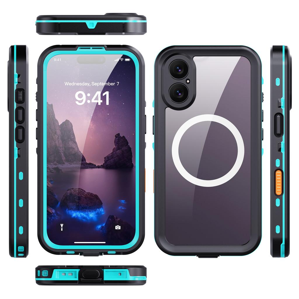 Для iPhone 17/17 Air/17 Pro/17 Pro Max Водонепроницаемый чехол для телефона IP68 360 Полная защита экрана Чехол для подводной съемки iPhone Противоударный чехол