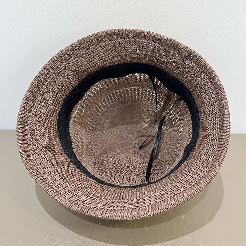 Вязаная панама женская весенне-летняя нестандартная новая панама складная солнцезащитная шляпа-тазик