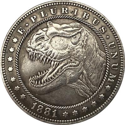 1881 Динозавр США США Красота Бродяга никелевые памятные коллекционные сувениры серебряные монеты