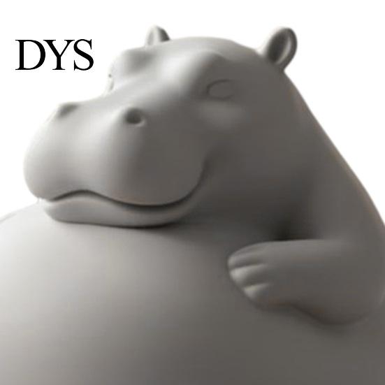 Милые Украшения-Бегемоты 3D-Печатная Фигурка Толстого Бегемота, Ленивая Статуэтка, Маленькие Декоративные Фигурки Животных Настольное Украшение для Домашнего Офиса