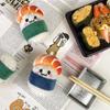 Cartoon Sushi Bag Pendant Kawaii Rice Plush Keyring Cute Salmon Keychain  Kids