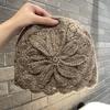 Autumn and winter ins niche warm versatile mohair knitted pullover hat women's fashion retro handmade crochet wool hat