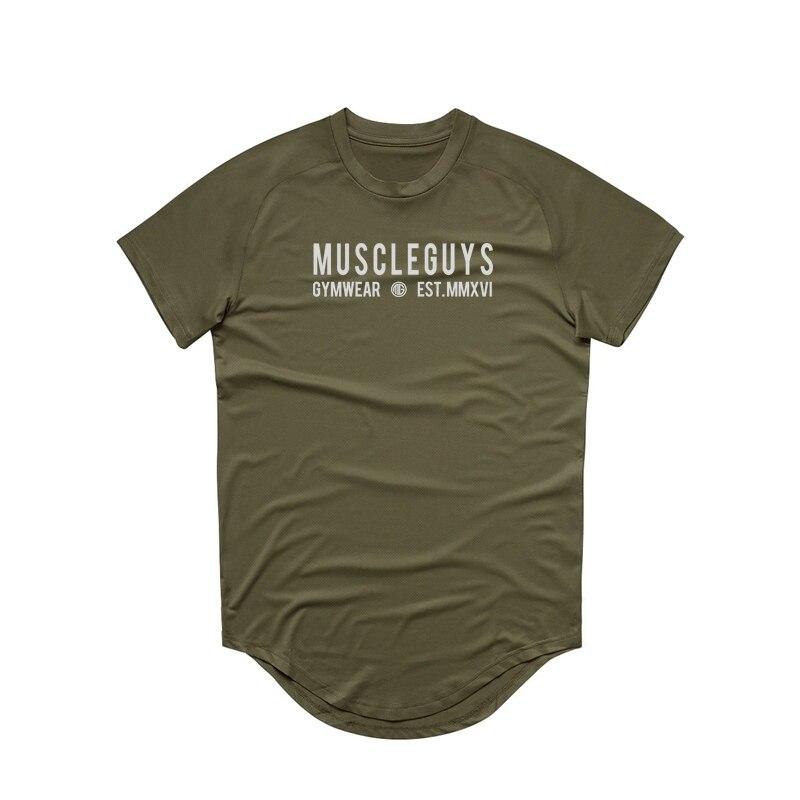 Muscleguys, летняя спортивная повседневная футболка для тренировок на открытом воздухе, для работы в команде, с короткими рукавами, дышащая одежда для фитнеса