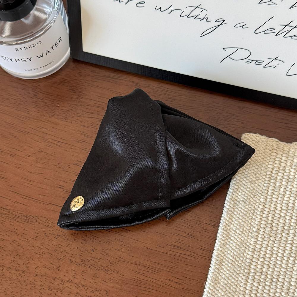 Satin Cloth Shark Clamp Simple Shell Hair Accessories Fashion Ponytail Hair Clip  Back of Head