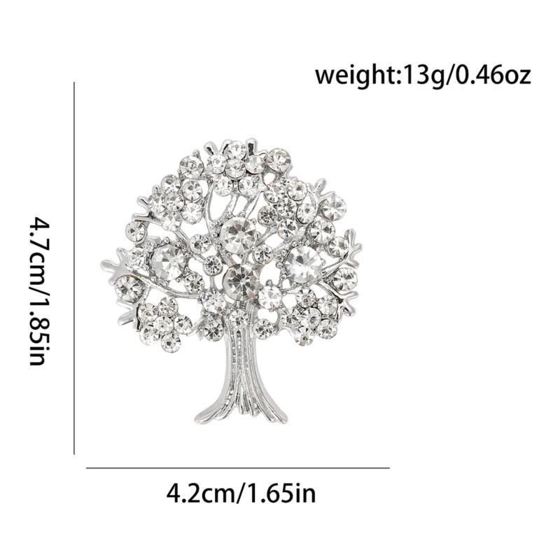 Elegant Tree Brooch Pin Distinctive Tree Clothing Lapel Pin Essential Fashion Brooch Accessory