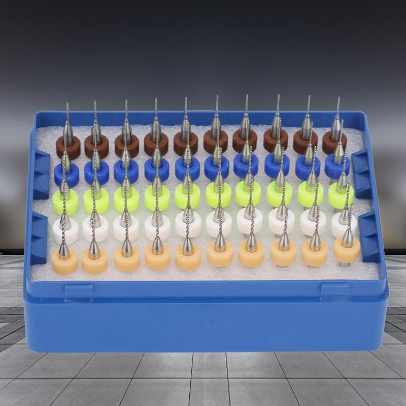 50 Pieces 0.5-0.9mm PCB Drill Bits Tungsten Carbide Micro Drill Bits Twist Drill Print Circuit Board Engraving Tool