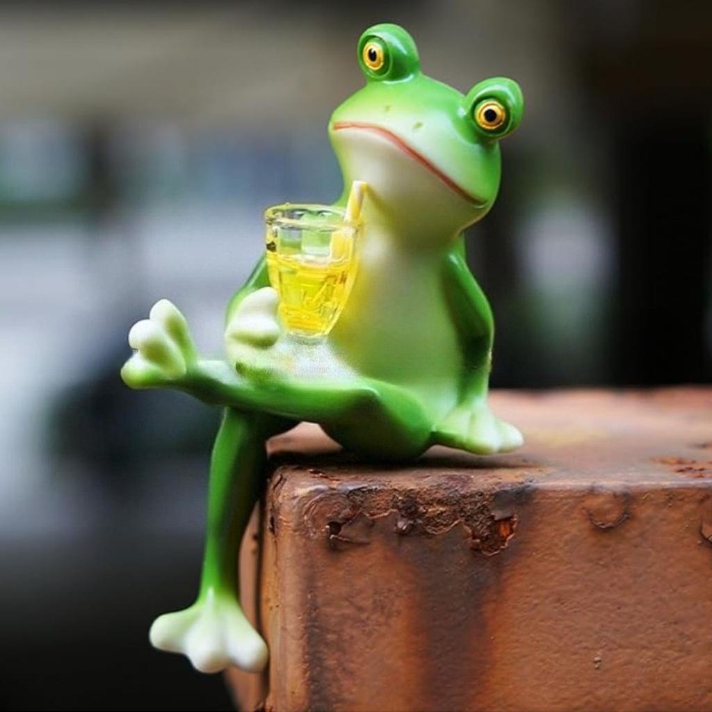 Очаровательная статуэтка лягушки из смолы, яркое зеленое украшение для улицы, сада, для детей, для патио, пруда или для размещения на ветке дерева