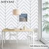 Black and White Geometric Line Pattern Contact Paper Self-adhesive Peeling Wallpaper for Bedroom Home Decoration Renovation