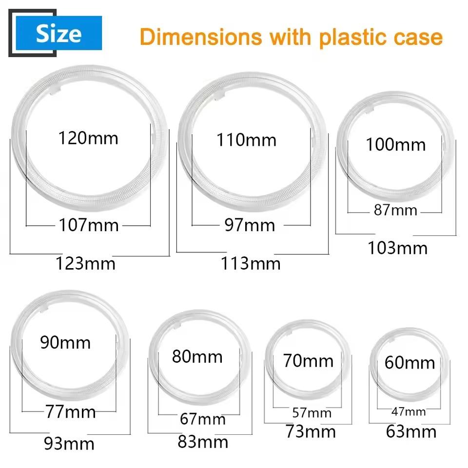 2X60MM 70MM 80MM 90MM 100MM 110MM 120MM Автомобильные Светодиодные COB Ангельские Глаза Гало-Кольцо Дневные Ходовые Огни 12В Декоративная Лампа