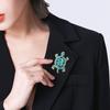 Women Turtle Brooch Rhinestone Anti-slip Faux Crystal Wear-resistant Suit Coat Collar Hat Scarf Decoration Clothes Pin Prom Party Garment Jewelry
