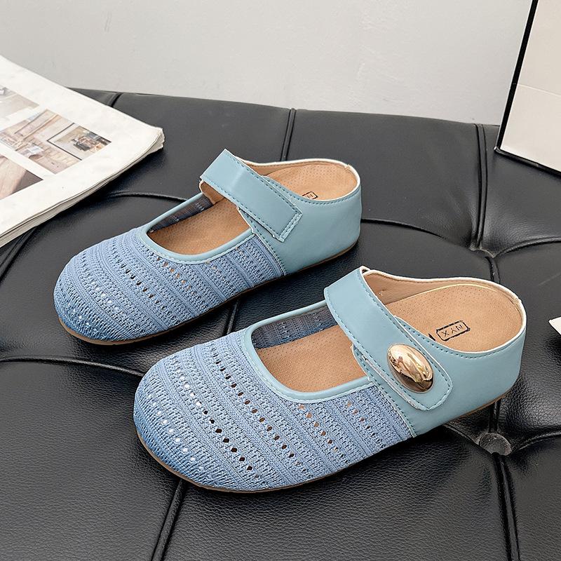 Баотоу полушлепанцы женские летние для улицы новая мода богемные с внутренней платформой нишевые ажурные сандалии