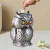 Металлическая копилка в виде совы Реалистичный контейнер для хранения наличных монет в форме совы Детская взрослая копилка для денег в виде животного Банка-банка Декор для рабочего стола