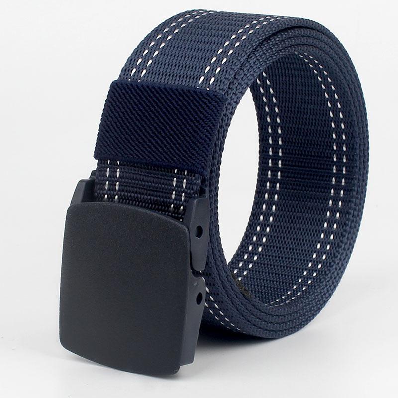 Men's Tactical Nylon Canvas Casual Belt Outdoor Training Electronic Security Check Iron-Free Tactics