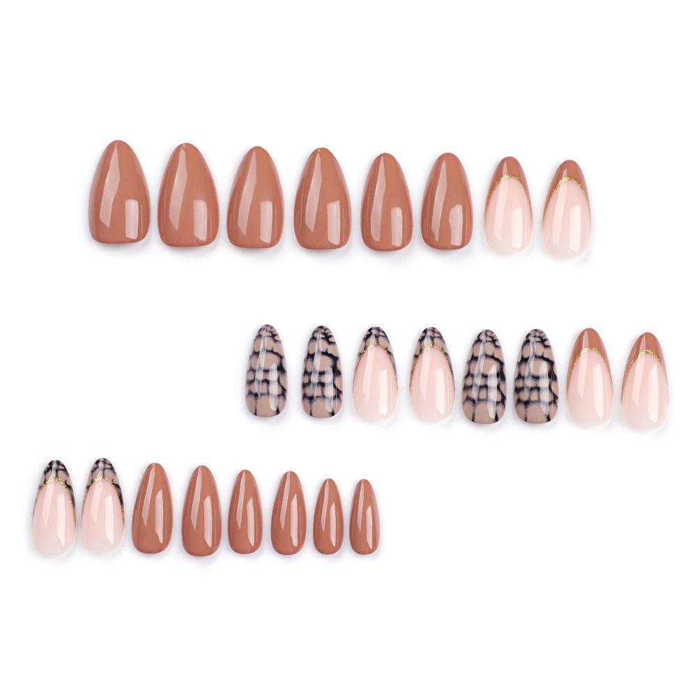 Французские накладные ногти с белым краем, типсы для маникюра, пресс для ногтей для женщин