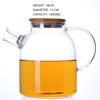 Glass Teapot Heat Resistant Glass Tea Infuser Pot With Wooden Cover Flower Tea Puer Kettle Coffee Cup Teapot Set