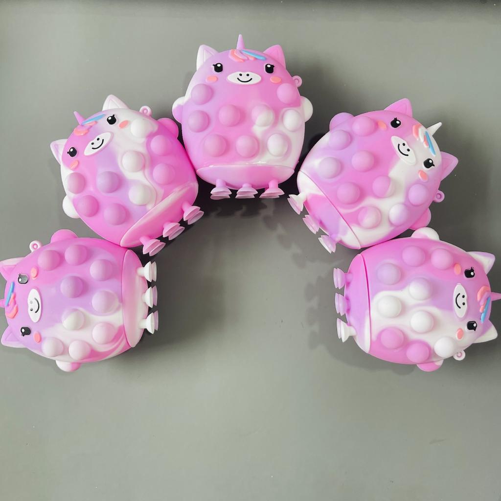 Animal Squeezing Toy 3D Silicone Decompression Ball Toy Children's Deratization Pioneer Press Shark Unicorn with Suction Cup