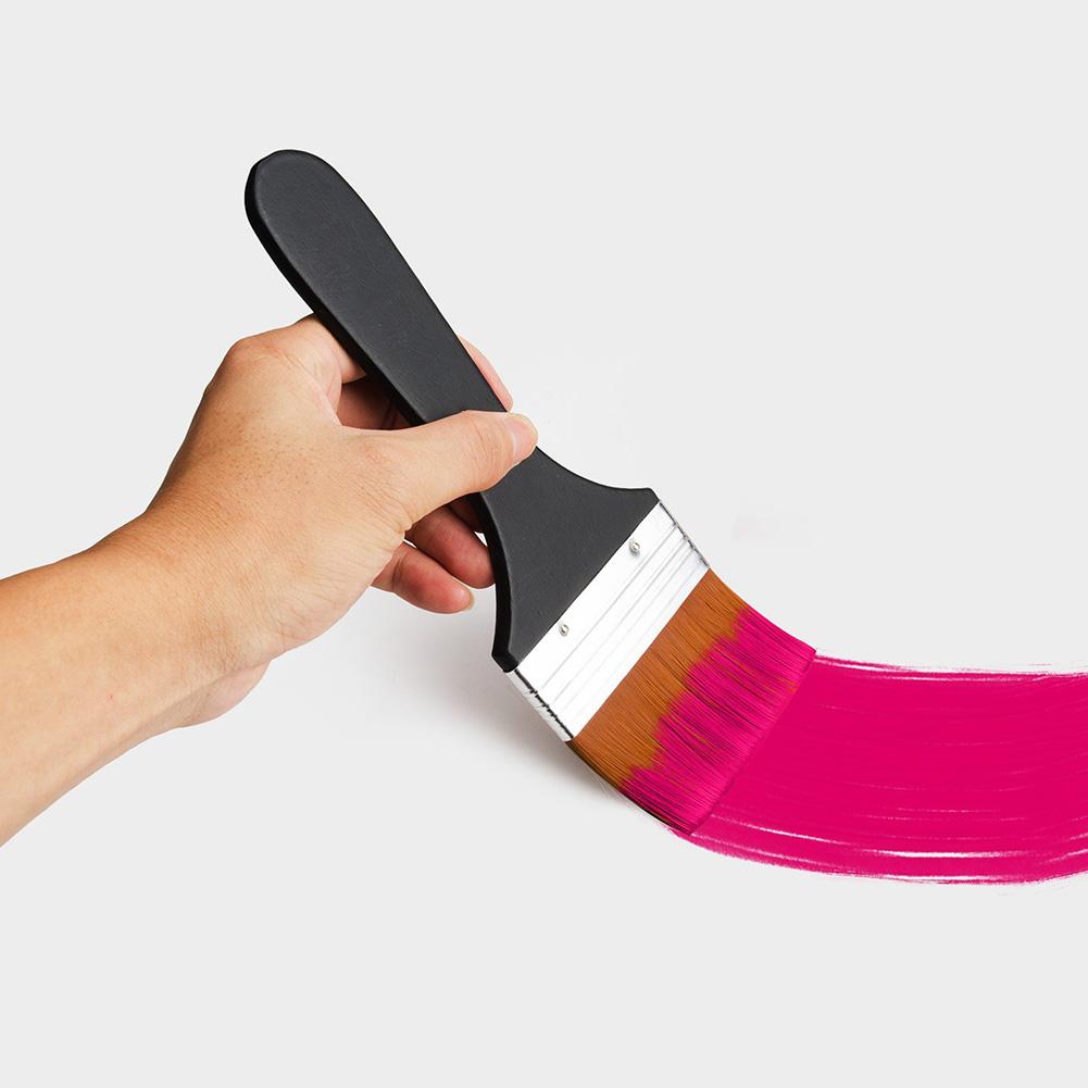 Набор из 7 легких деревянных ручек с плоскими кистями для масляной и акриловой живописи