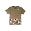 Camouflage Logo Sports Short Sleeve T-Shirt Men Tops Brown AQ1092-268