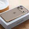 For iPhone 17 Pro Metal Clear Case Safety Lock Matte Anti-Fingerprint Back Cover