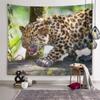 Настенный художественный декор с животными, гобелен с акулой, леопардом, милый кролик, жираф, гобелен, детская комната, спальня, общежитие, украшение дома