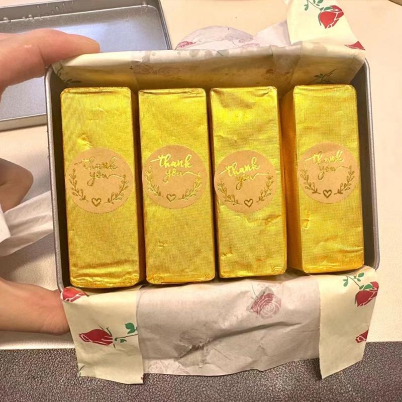 100 шт. 20*20 см DIY Пищевая алюминиевая фольга Упаковочная бумага листы Упаковка для шоколадных конфет Свадебная вечеринка Подарок на день рождения Декор