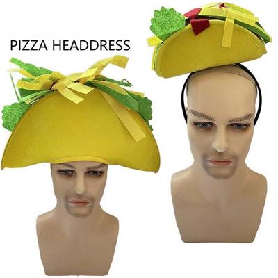 Новый год Хэллоуин Шляпа-картошка фри Забавный персонализированный обруч для волос-тако Тканевые аксессуары для головы Креативная шляпа-пицца Головной убор