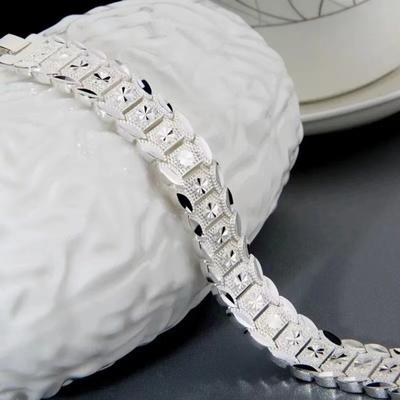 Женская цепочка для ювелирных изделий, широкий регулируемый браслет серебряного цвета, толстый браслет на все случаи жизни, юбилеи, дни рождения, праздники, подарок