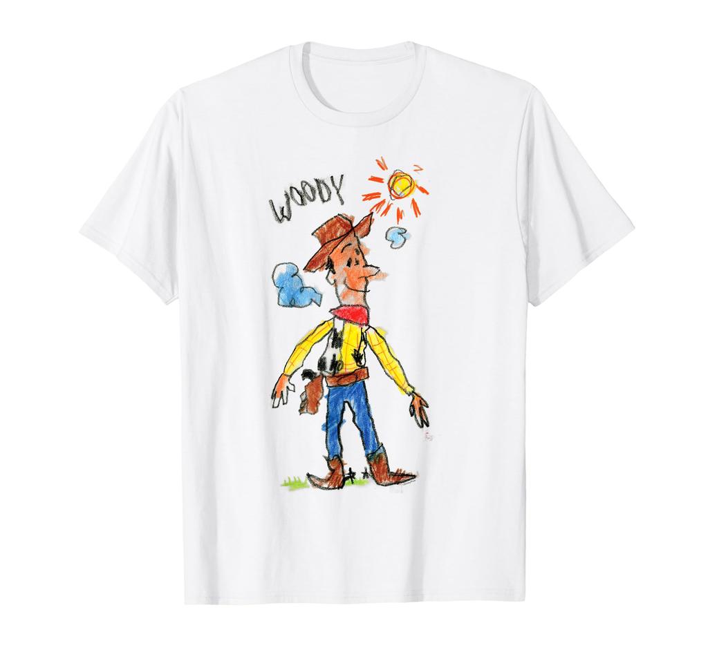 Disney Pixar Toy Story Sheriff Woody Crayon Drawing T-Shirt