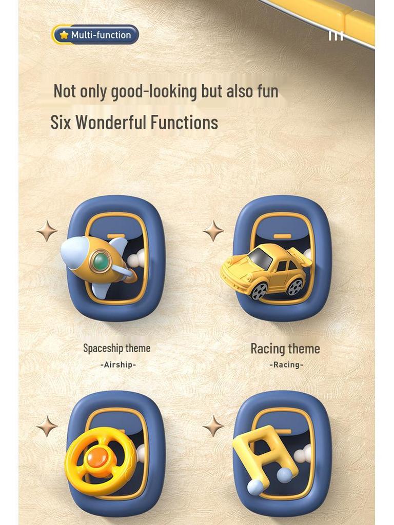 Cross-Border Racing Adventure: Electric Steering Wheel & Sound Desktop Car Game for Kids