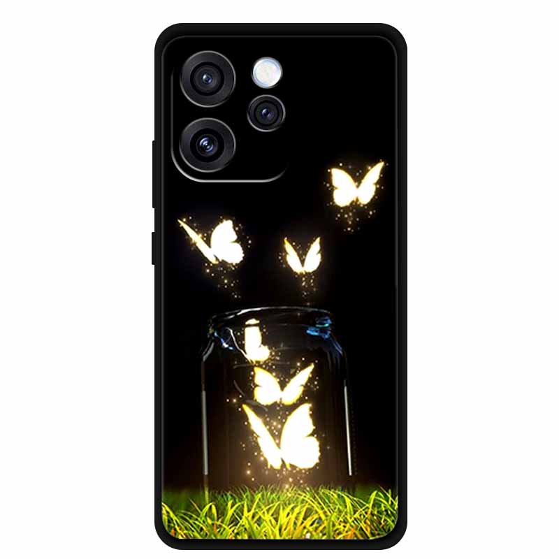 Чехол для телефона Oppo Reno15 Мягкий силиконовый чехол из ТПУ для OPPO PLW110 6,32" Черный чехол для Oppo Reno 15 5G Модный крутой корпус