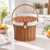 Storage Basket Lined Interior for Dining Area Decor